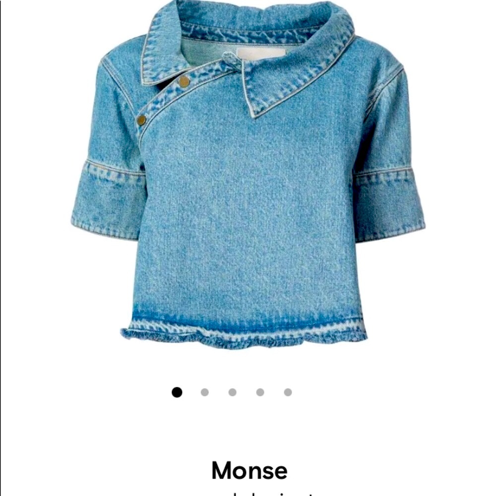 Monse denim jean crop top
